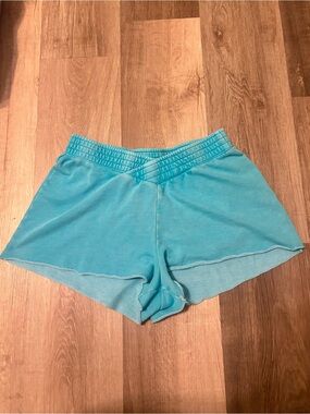 Out from under aqua shorts